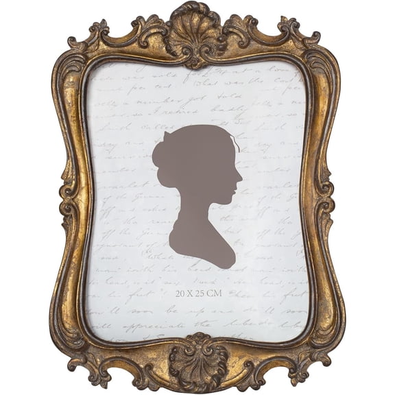 8x10 Inch Vintage Picture Frame, Elegant Antique Photo Frames with Glass Front, Photo Display, Tabletop Wall Hanging, Gift Ideas,Home Decor, Distressed Dark Bronze