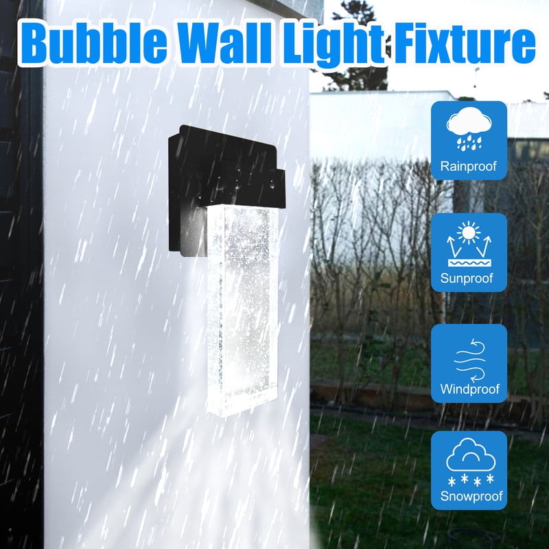 Lucere 9.6'' Outdoor Wall Light Waterproof Porch Lamp, Exterior Wall Lantern Sconce, 3000K Warm White, Perfect For Farm, Patio, Balcony, Front Door, Entryway, Or Corridor