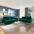 thumbnail image 5 of Pemberly Row Contemporary 70" Round Arm Velvet Sofa in Green, 5 of 5