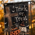 thumbnail image 3 of Halloween Garden Flag 17.7x11.8in, Ghost Pumpkin Printed Fabric Banner, Spooky Outdoor Indoor Yard Porch Party Decoration Gift for Home Family Daily Use(F), 3 of 8