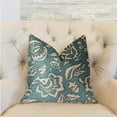 thumbnail image 2 of Plutus Elsi Pom Blue and Beige Luxury Throw Pillow, 2 of 3