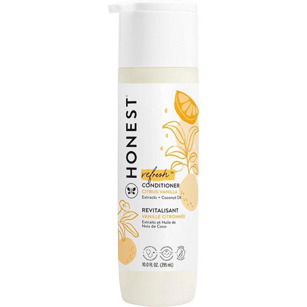 The Honest Company Everyday Gentle Sweet Orange Vanilla Conditioner | Hypoallergenic | Gentle for Babies | Tear Free | Paraben Free | Orange Vanilla Extracts & Coconut Oil | 10 Fluid Ounces