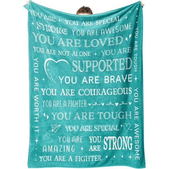Blanket Gifts for Women Men- Get Well Blanket, Inspirational Gifts for Her Him, Feel Better After Surgery Present, Thinking of You Gift for Mom Grandma Sister Friend, 60'' x 50''