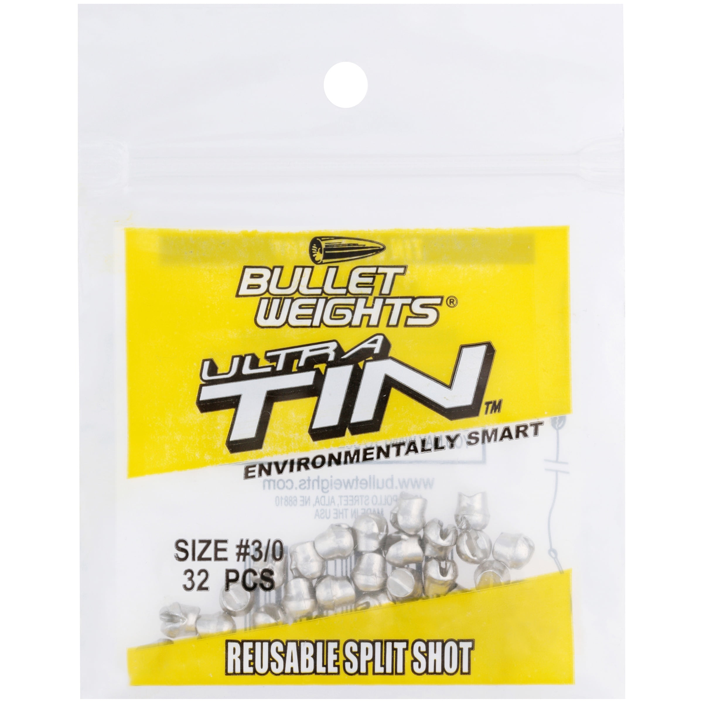 Bullet Weights® TSSR3024 Ultra Tin™ Reusable Split Shot Size 3/0