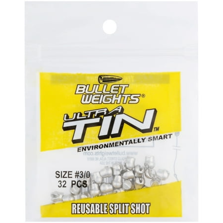 Bullet Weights® Ultra Tin™ Reusable Split Shot size 3/0,