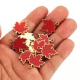thumbnail image 3 of Uxcell Maple Leaf Pendants, 20 Pack Enamel Tree Leaf Beads Metal Leaves Charm for Jewelry Making, Red, 3 of 5
