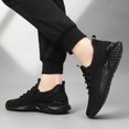 thumbnail image 5 of NOKIO Men's Running Shoes Lightweight Casual Sneakers Fashion Walking Tennis Shoes Breathable Knit Woven Mesh Sports Shoes 𝖫a𝖼e Up Workout Shoes for Back to College, 5 of 6