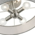 thumbnail image 2 of 46147-91 Livex Lighting Elmhurst - 4 Light Semi-Flush Mount In Timeless Style-6 Inches Tall and 14 Inches Wide-Brushed Nickel/Shiny White Finish, 2 of 10
