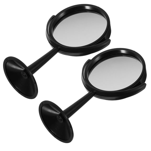 2 Pcs Concave Mirror with Stand Optical Lens Experimental Black
