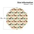 thumbnail image 2 of Yiaed Dachshund Dog Print Leather Coasters for Drinks - Cup Coasters Coffee Table Kitchen Table Bar, Home & Office Gifts Handmade Drink Coasters-Octagon, 2 of 6