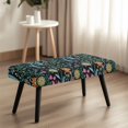 thumbnail image 4 of Chririnla Mixed Wildflower Pattern Washable Bench Covers, Full Elastic Wrap Polyester Spandex Fabric Bench Slipcover for Bedroom Dining Room, 4 of 9