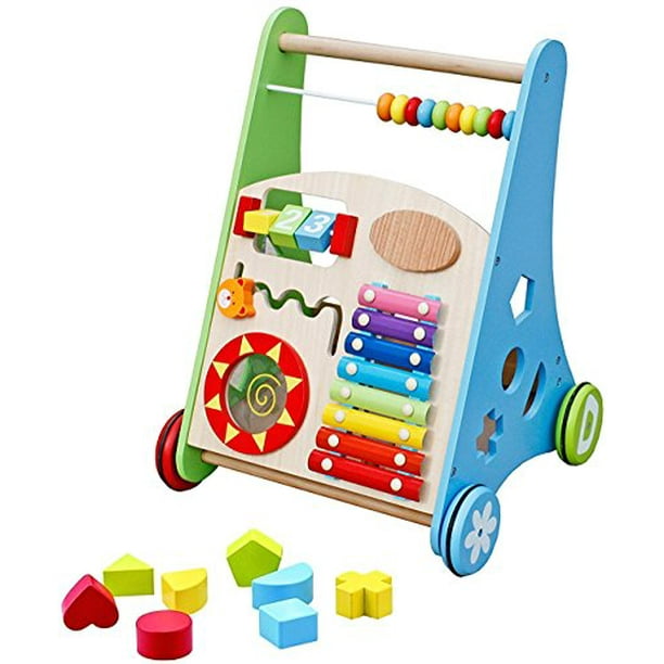 Wooden Baby Walker with Multiple Activity centre