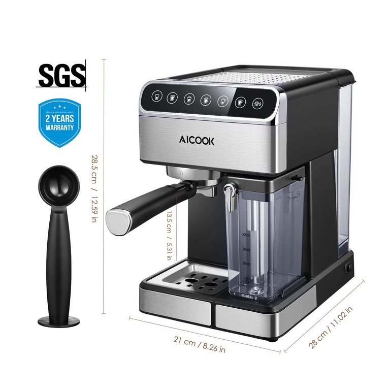 AICOOK Espresso and Coffee Machine, 3 in 1 Combination 15 Bar