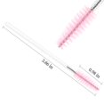 thumbnail image 3 of 300PackDisposableMascaraWandsCleanHandleSpoolsBrushLashWandEyelashExtensionToolBulkMakeupApplication(White-pink), 3 of 5