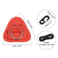 thumbnail image 2 of Uxcell D-Ring Patch 4 Pcs 3.5 Inch Triangle PVC Patch Pad Stainless Steel D-Ring with 8.2ft Elastic Cords Red, 2 of 7