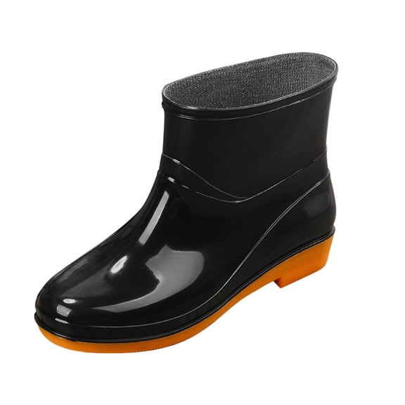 EHQJNJ Short Water Boots for Women Women Rain Shoes Shoes Comfortable Light Ankle Rain Boots Frosted Outdoor Rain Boots Ankle Rain Boots for Women Comfy Rain Boots Women Mid Calf Yellow