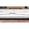 thumbnail image 5 of Unique Loom Trellis Collection Lattice Border Transitional Indoor and Outdoor Flatweave Area Rug, 2' 2" x 3', Gray/Dark Gray, 5 of 5
