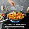 thumbnail image 7 of Innerwell 9.5 inch Stainless Steel Vintage Honeycomb ceramic lacquered frying pan with lid, 7 of 7