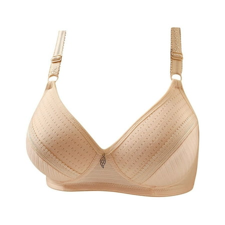 Levmjia Cotton Bras For Women Wirefree Wireless Comfort Bras Seamless Yoga Sports Bra Adjustable Straps Breathable for Everyday Gym Wear 32-40B/C/D