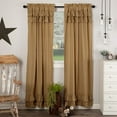 thumbnail image 5 of VHC Brands Flax Cotton Window Curtain Farmhouse Set, Khaki Tan (2 Panels), 5 of 5