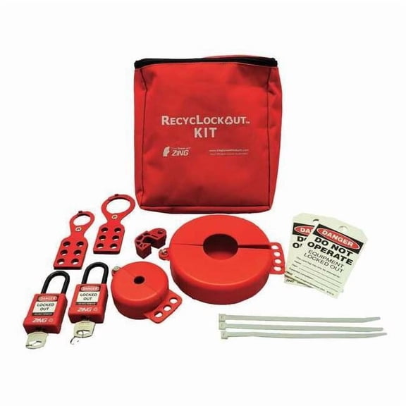Zing Portable Lockout Kit,Electrical/Valve,12 7120
