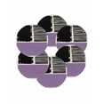 thumbnail image 7 of 15 Inch Round Placemats Set of 6, Purple Black Non Slip Heat Insulation PP Table Mats, Farmhouse Striped Modern Abstract Art Washable Place Mats for Kitchen Dining Party Table Decor, 7 of 7