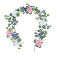 thumbnail image 2 of CQCYD 2Pcs Eucalyptus Garland, Artificial Faux Flowers With Butterflies And Vines For Dining Table Fireplace Wedding Party Decor Indoor Outdoor Home Spring Summer Decoration, 2 of 9