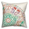 thumbnail image 2 of Creative Products Large Orange and Green Watercolor Medallion 20x20 Indoor / Outdoor Pillow, 2 of 2