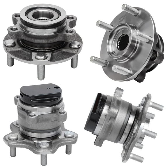 Detroit Axle - FWD Wheel Bearing Hubs for 2008-2013 Nissan Rogue, 14-15 Rogue Select, 4 Front & Rear Wheel Bearing and Hubs 2009 2010 2011 2012 Replacement