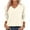 White, variant on Women's Fashion Casual Pullovers Solid Colour Long Sleeve V Neck Fleece Loose Fit Thickened Warm Top
