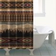 thumbnail image 5 of Bohemian Aesthetic Shower Curtain 72x84 Inches Vintage Tribal Print Polyester Fabric Bathroom Decor Earth Tones, 5 of 5