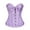 Purple, variant on Corset Tops for Women Lace Up Overbust Bustier Tube Top Holding Waist Tight Corset Bottoming Body Shaping Clothes Black S