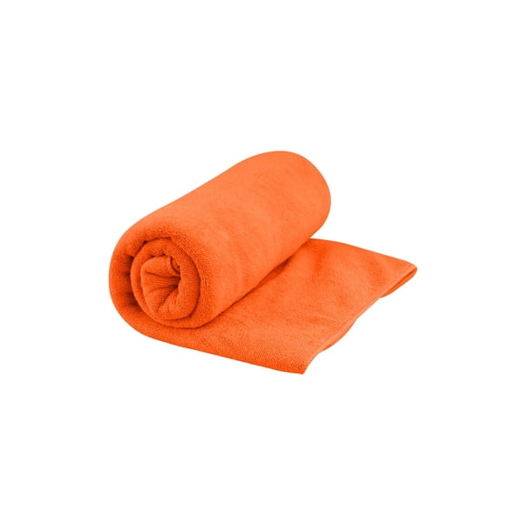 Sea to Summit Tek Toalla de felpa para acampar y viajar, grande (24 x 48 pulgadas), color naranja Outback