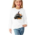 thumbnail image 4 of Odeerbi Kids Girls Fall Winter Basic Layering T-Shirt Halloween Basic Tees 3-14 Years Kids Long Sleeve Shirt Halloween Pullover Base Layer Shirts Kids Clothes White, 4 of 5