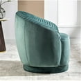 thumbnail image 4 of Container Furniture Direct Modern Barrel Swivel Chair with Plush Velvet Upholstery and Smooth 360° Rotation, Round Accent One-Seater Sofa for Living Room, Bedroom and Office, 4 of 4