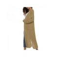 thumbnail image 2 of Topumt Women Full Length Cardigan Open Front Knitting Sweater Long Sleeve Coat, 2 of 3