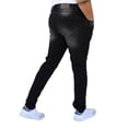thumbnail image 3 of Pantalón rasgado de mezclilla stretch John Silver  Corte skinny Color negro, 3 of 3
