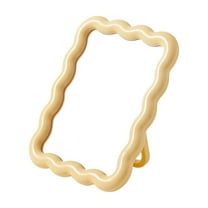 Lilixerw Wave-Shaped Table Desk Vanity Makeup Mirror,Portable Folding Mirror Cute Travel Make Up Mirror,for Standing Hanging Home Decoration