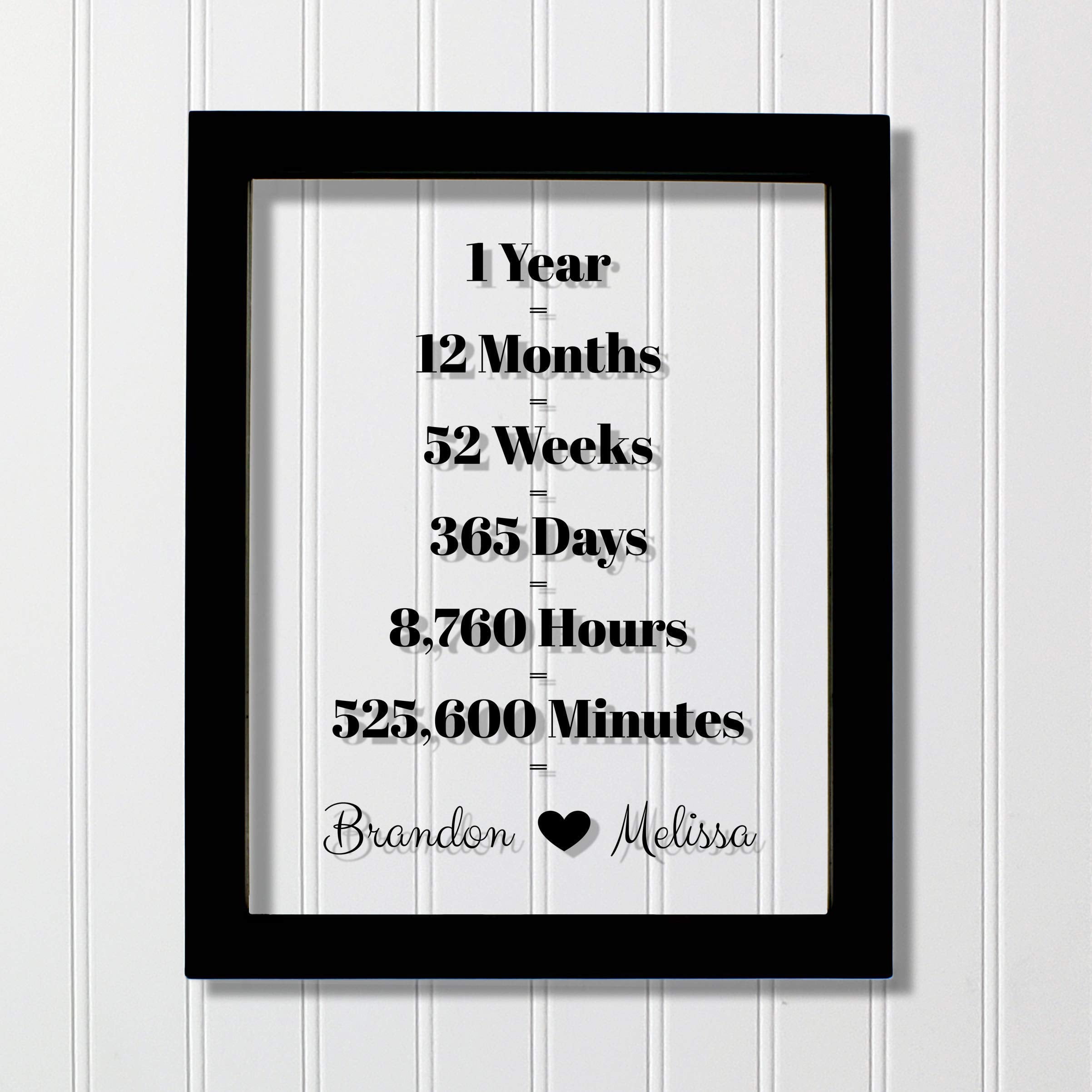 1 Year Anniversary Frame Custom Names Floating Frame Anniversary Gift One Year Anniversary Months Weeks Days Hours Minutes Walmart Com Walmart Com 1 Year Anniversary Frame Custom Names Floating Frame Anniversary Gift One Year Anniversary Months Weeks Days Hours Minutes Walmart Com Walmart Com