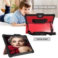 thumbnail image 5 of SOATUTO Heavy Duty Case Cover for Microsoft Surface Pro 8 / Surface Pro X 13 inch Tablet Hard Back Case with Pen Holder Hand Strap Fit for Type Cover Keyboard for Surface Pro 8 / Pro X - Red+Black, 5 of 6