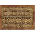 thumbnail image 1 of Ahgly Company Indoor Rectangle Abstract Brown Modern Area Rugs, 6' x 9', 1 of 4