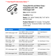 thumbnail image 2 of Timing Belt Kit and Water Pump - Compatible with 1999 - 2006 Volkswagen Golf 2000 2001 2002 2003 2004 2005, 2 of 2