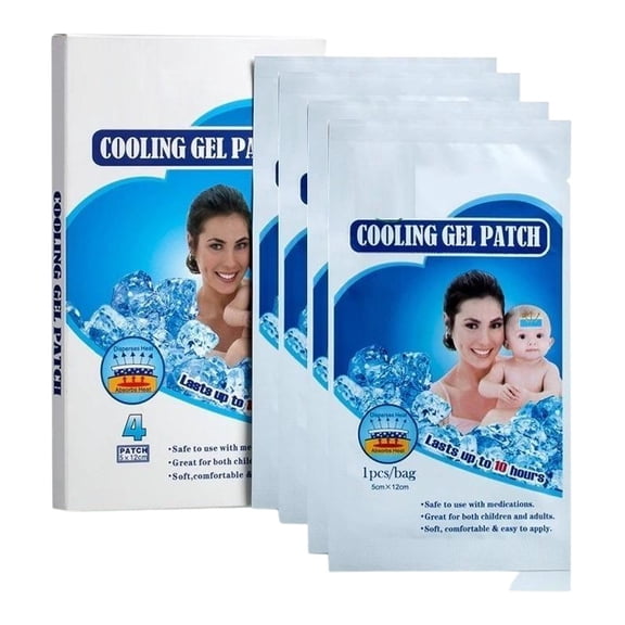 4 Parches De Gel Frio Para Bajar Fiebre En Bebes En 10 Horas Coolpatch Gel10H