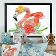 thumbnail image 1 of Designart Christmas Lama Ready For Santa II Tropical Framed Wall Art, 1 of 4