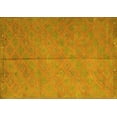 thumbnail image 1 of Ahgly Company Machine Washable Indoor Rectangle Abstract Yellow Contemporary Area Rugs, 2' x 4', 1 of 4