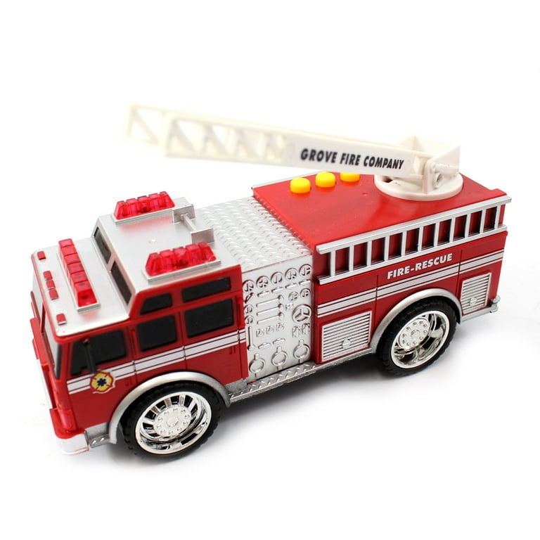 Rescue police car ambulance and fire truck in cave - Toy car story