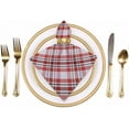 thumbnail image 3 of Cloth Napkins Christmas Plaid Buffalo Soft Comfortable Napkins 4 Pack for Family Dinners Weddings Cocktail Kitchen Banquet Decorative Washcloths, 3 of 6