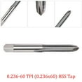 thumbnail image 3 of 0.236-60 TPI (0.236x60) HSS Tap with Case - 1911 Grip Bushings and More, 3 of 11