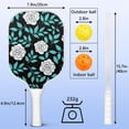 thumbnail image 3 of Pickleball Paddles Set Of 1, Fiberglass Surface, Rose Flowers Print, 1 Paddle, 2 Balls & Bag, 3 of 5