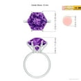 thumbnail image 4 of ANGARA Natural Hexagonal Fancy-Cut 10 ct Amethyst Solitaire Ring in 14K White Gold for Women (Size-12mm) | February Birthstone, Birthday, Anniversary, Jewelry Gift for Women | Natural Amethyst Ring, 4 of 9
